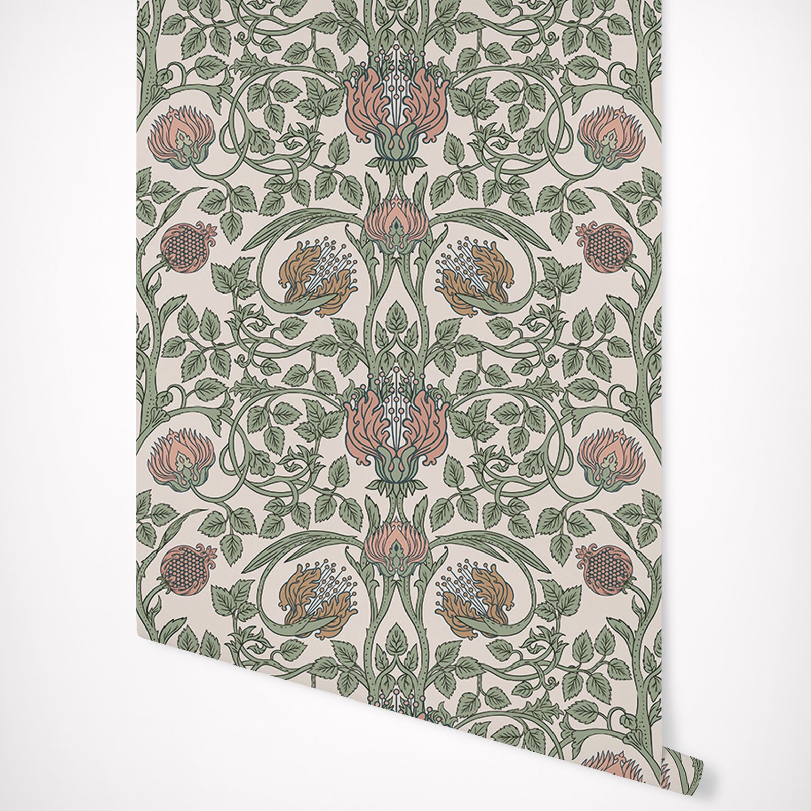Herbal Wallpaper - Green Medicine And Herbal Wallpaper,Beige Design