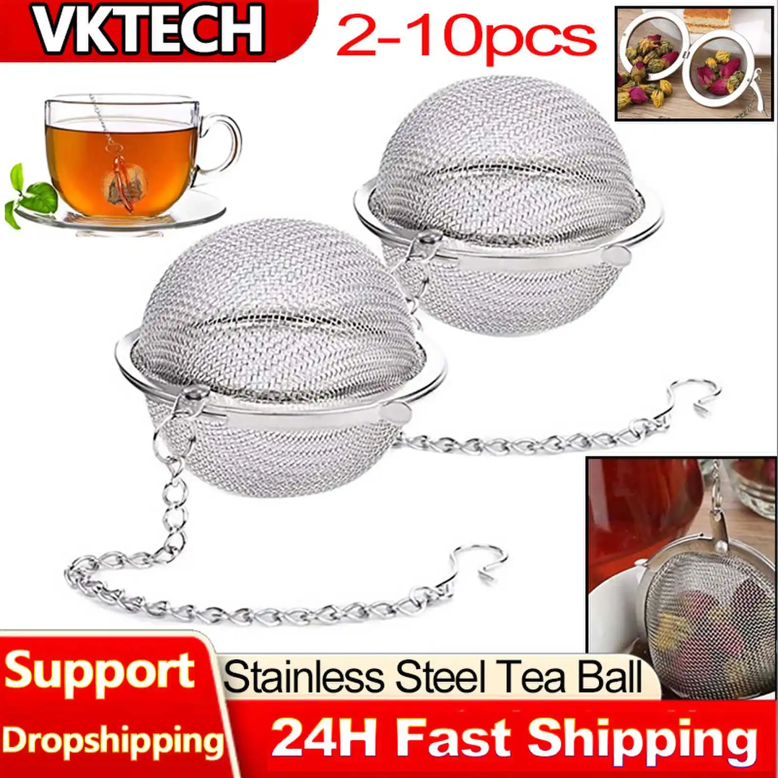 2-10pcs Stainless Steel Ball M - Nettle Leaf Tea reseña y precio