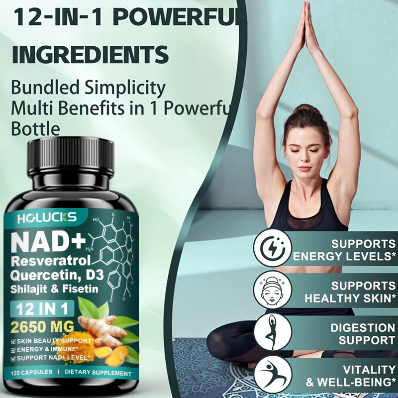 HOLUCKS High Potency NAD+ Caps - Wellness Quercetin reseña y precio