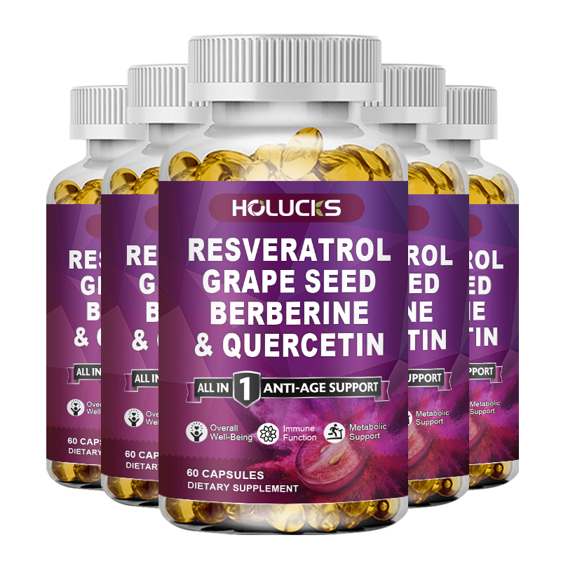 HOLUCKS Organic Resveratrol Ca - Wellness Quercetin reseña y precio