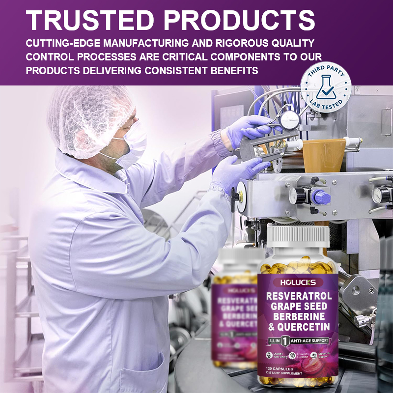 HOLUCKS Organic Resveratrol Ca - Wellness Quercetin reseña y precio