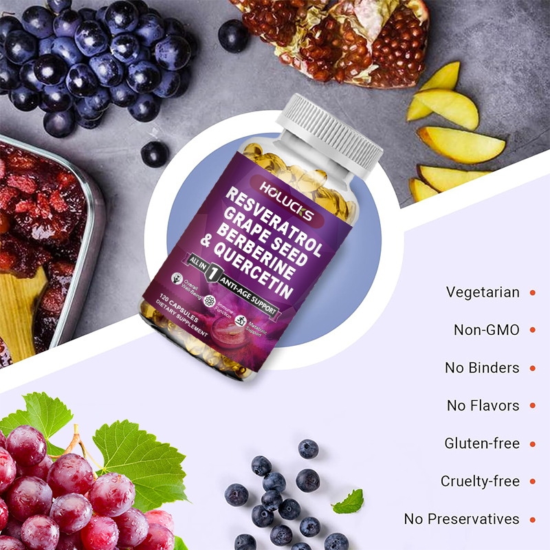 HOLUCKS Anti-Aging Resveratrol - Wellness Quercetin reseña y precio