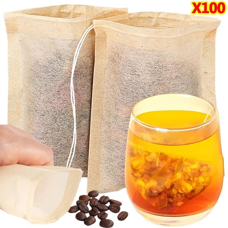100Pcs Teabags with Drawstring - Herbal Wellness Products reseña y precio