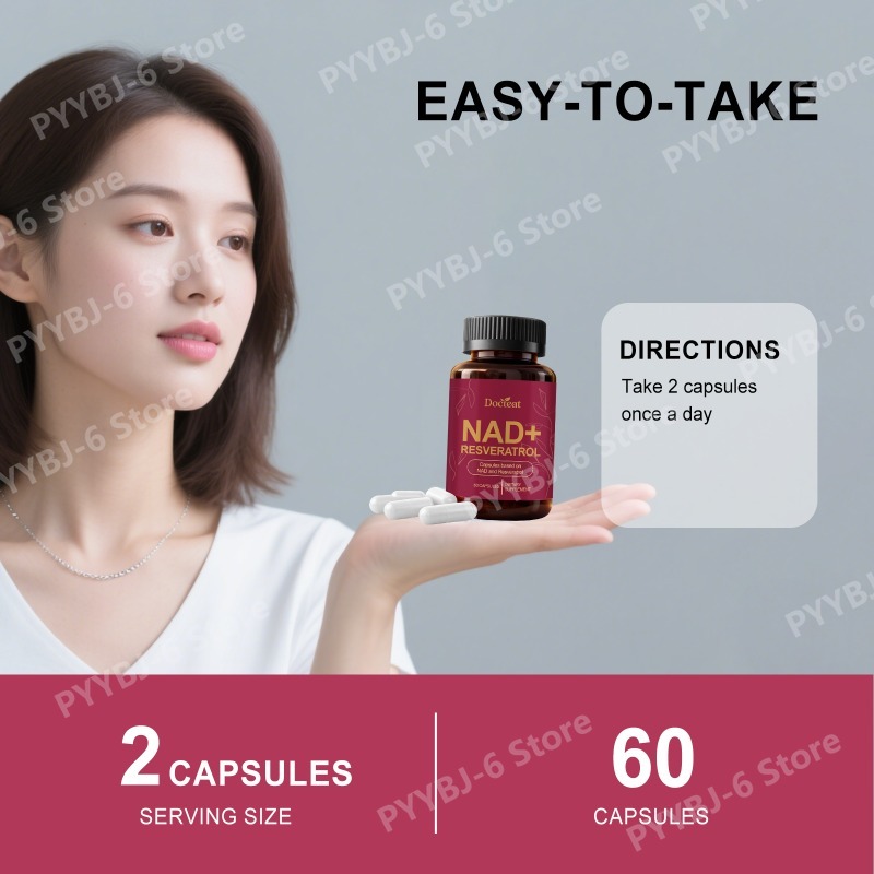 NAD+ Resveratrol Supplement 60 - Wellness Quercetin reseña y precio
