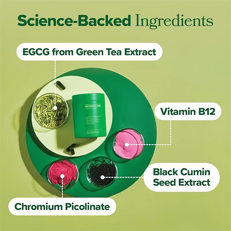 Green Tea Supplement Curb Crav - Herbal Weight Gain reseña y precio
