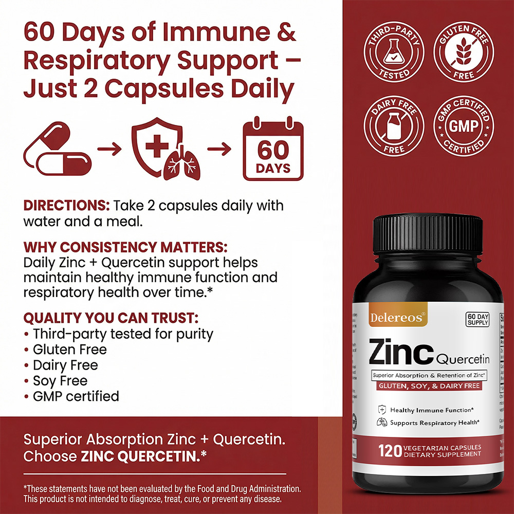 Quercetin Capsules with Zinc,  - Wellness Quercetin reseña y precio