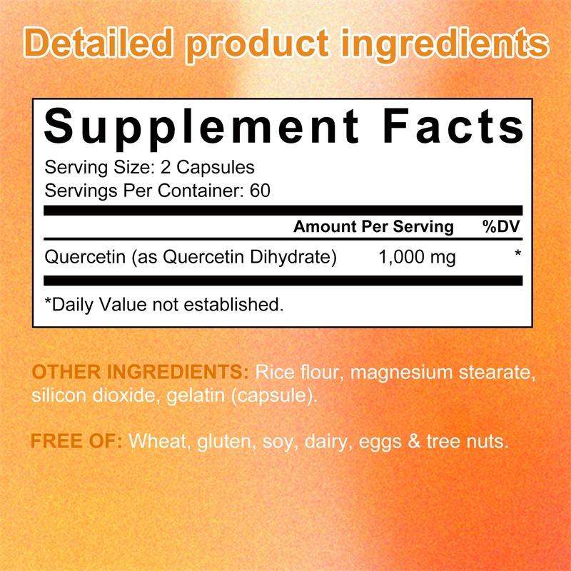Quercetin Capsules 1000mg - Na - Wellness Quercetin reseña y precio