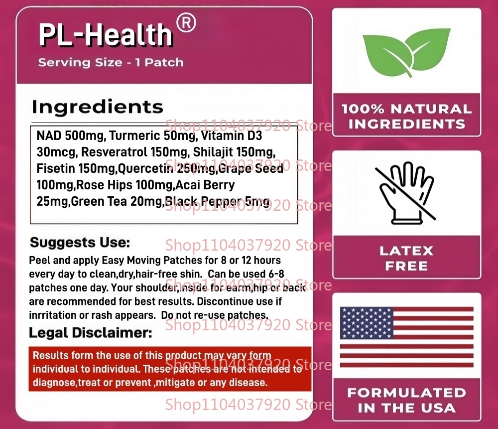 30 Patches NAD+ Transdermal Pa - Wellness Quercetin reseña y precio