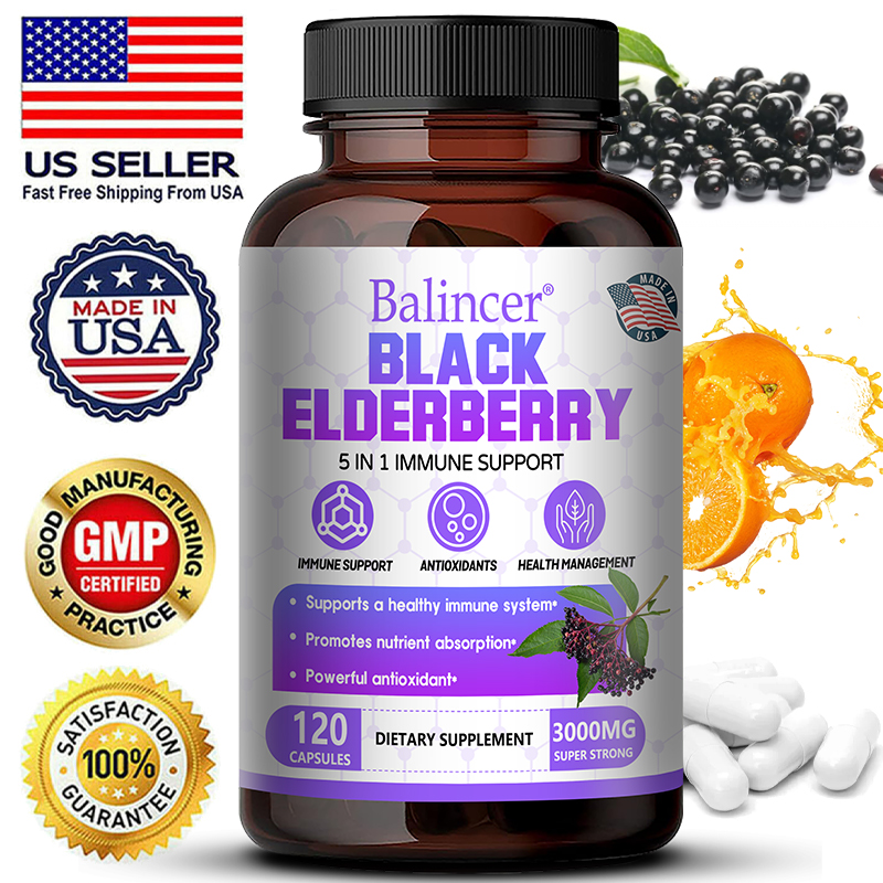 Black Elderberry Capsules - Vi - Wellness Quercetin reseña y precio