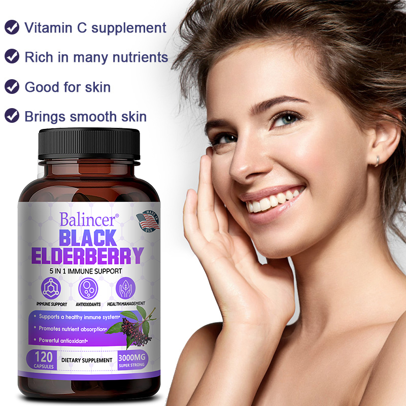 Black Elderberry Capsules - Vi - Wellness Quercetin reseña y precio