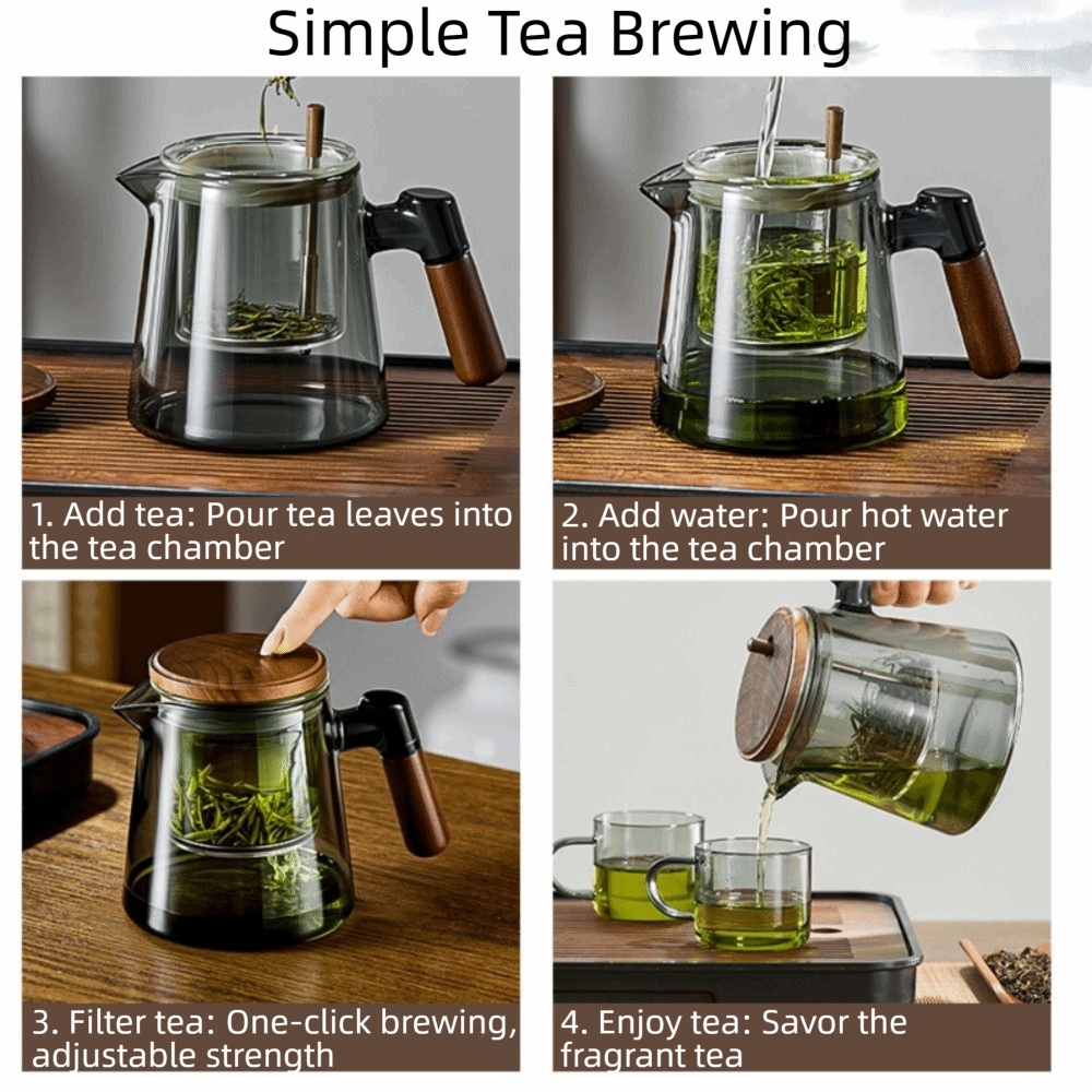 One-Touch Drip Glass Teapot 65 - Herbal Wellness Products reseña y precio