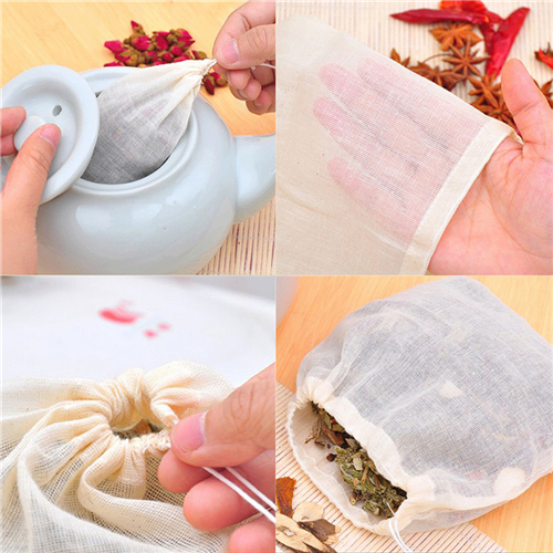 1pc/10Pcs Cotton Tea Bags Musl - Herbal Wellness Products reseña y precio