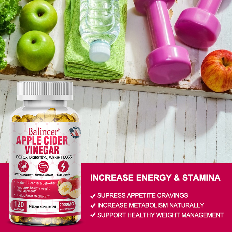 Apple Cider Vinegar 1400MG Cap - Herbal Weight Gain reseña y precio