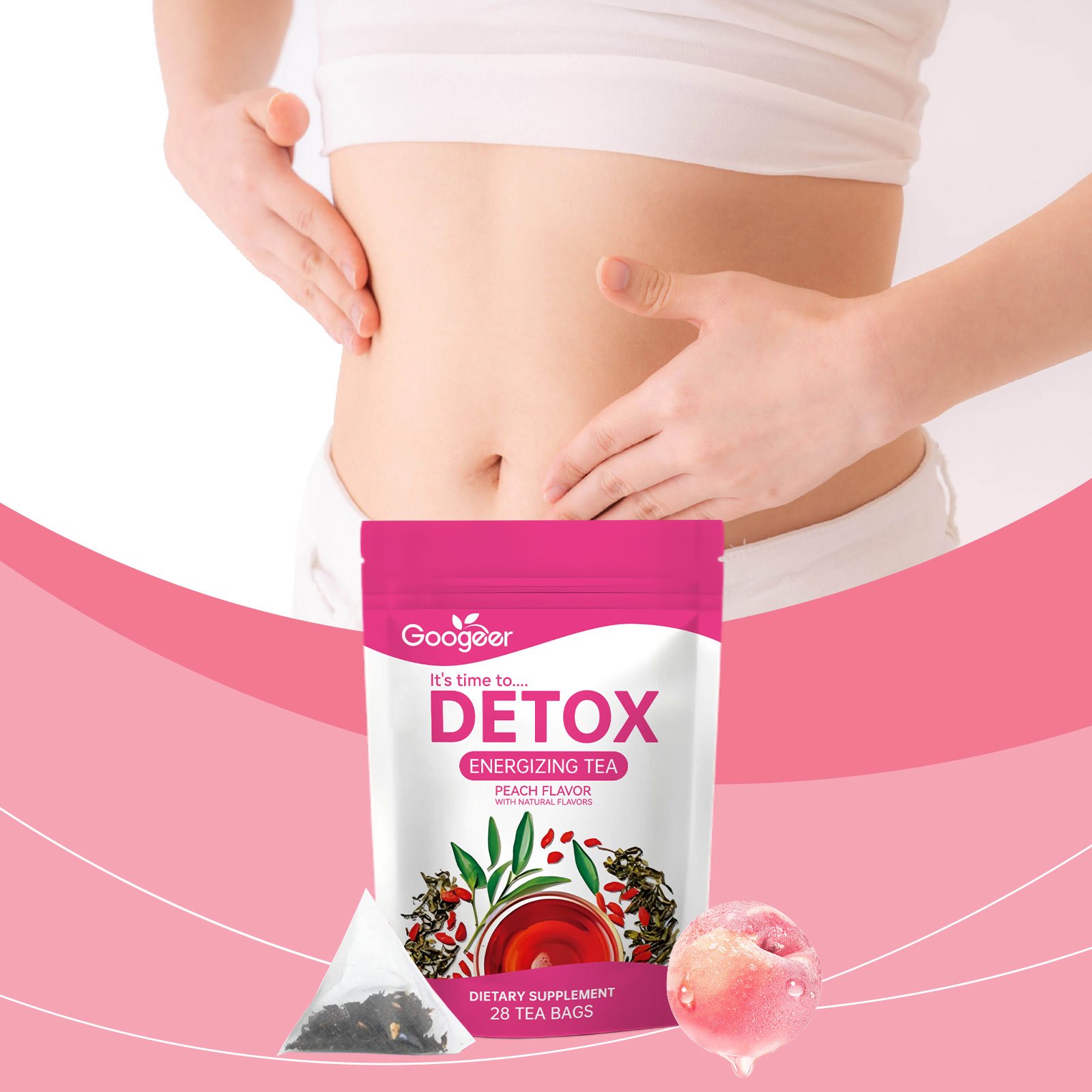 Googeer 28pcs Herbal Detox Tea - Herbal Weight Gain reseña y precio